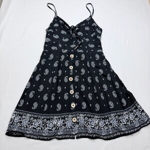 BOG Collective Black and White Patterned Mini Dress
